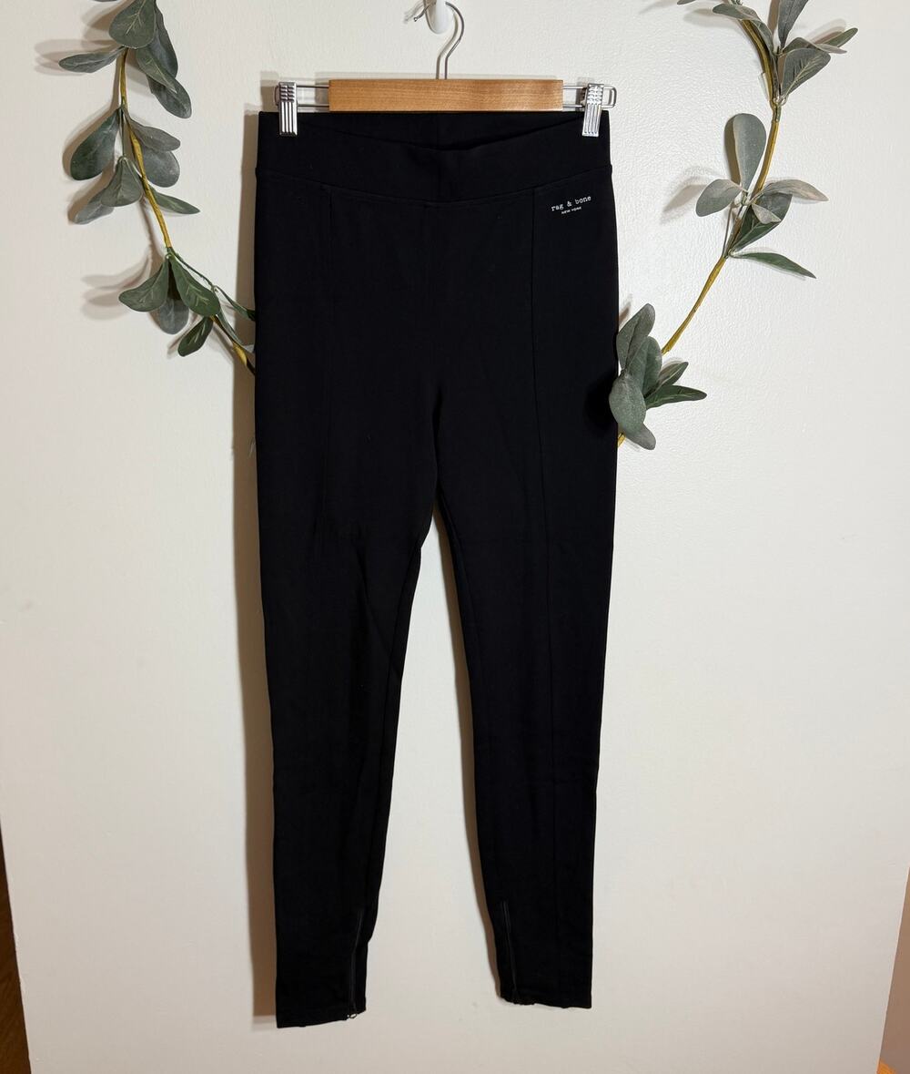 Rag & Bone Black Leggings with Ankle Zippers LAST CALL